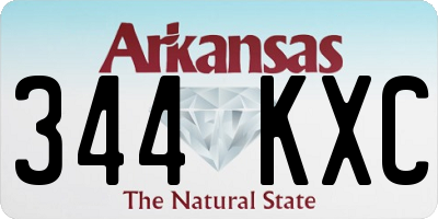 AR license plate 344KXC
