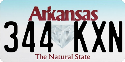 AR license plate 344KXN