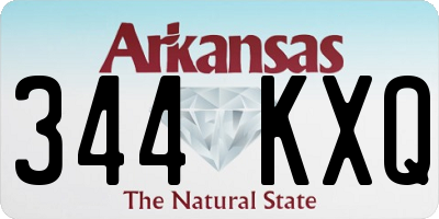 AR license plate 344KXQ