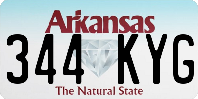 AR license plate 344KYG