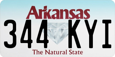 AR license plate 344KYI