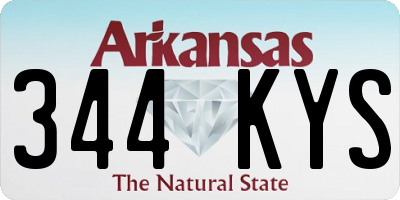 AR license plate 344KYS