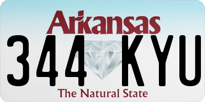 AR license plate 344KYU