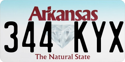 AR license plate 344KYX