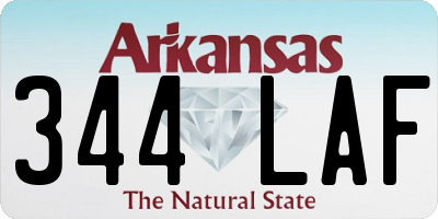 AR license plate 344LAF