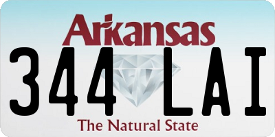 AR license plate 344LAI