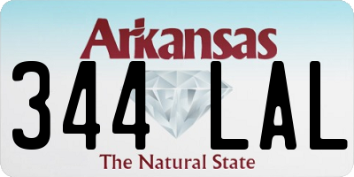 AR license plate 344LAL