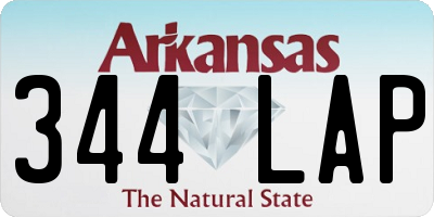 AR license plate 344LAP