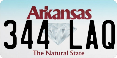 AR license plate 344LAQ