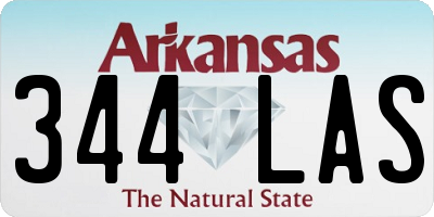 AR license plate 344LAS