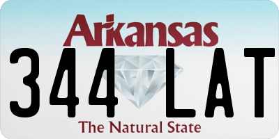 AR license plate 344LAT