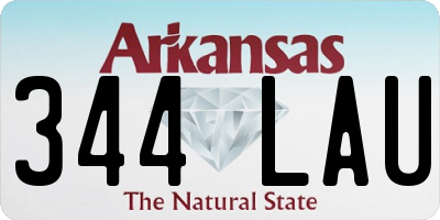 AR license plate 344LAU