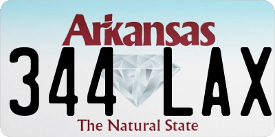 AR license plate 344LAX