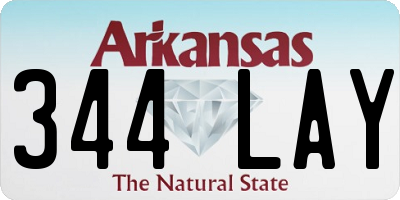 AR license plate 344LAY