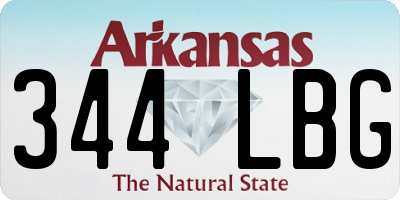 AR license plate 344LBG