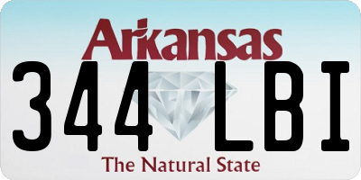 AR license plate 344LBI