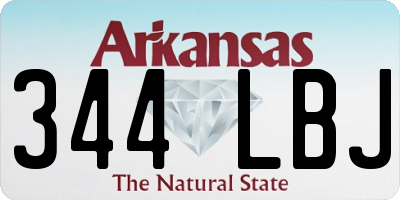 AR license plate 344LBJ
