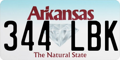 AR license plate 344LBK