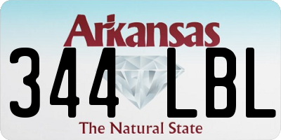 AR license plate 344LBL