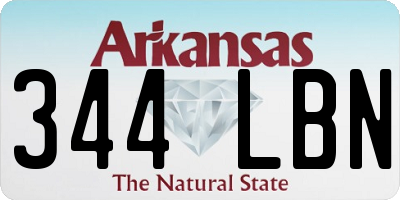 AR license plate 344LBN