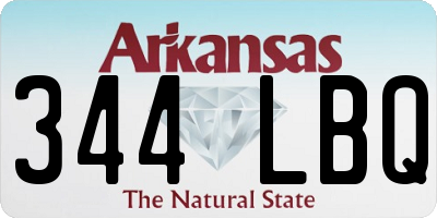 AR license plate 344LBQ
