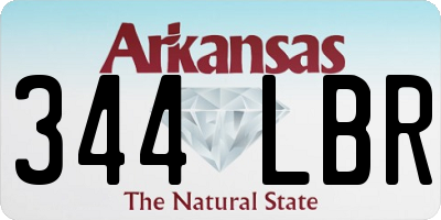 AR license plate 344LBR