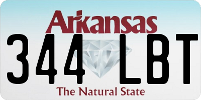 AR license plate 344LBT