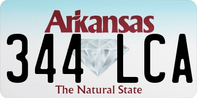 AR license plate 344LCA