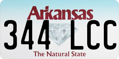 AR license plate 344LCC