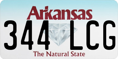AR license plate 344LCG