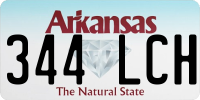 AR license plate 344LCH