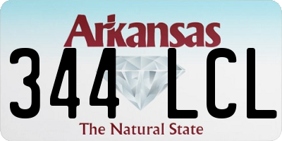 AR license plate 344LCL