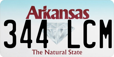 AR license plate 344LCM