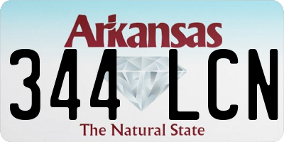 AR license plate 344LCN