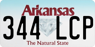 AR license plate 344LCP