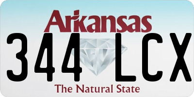 AR license plate 344LCX