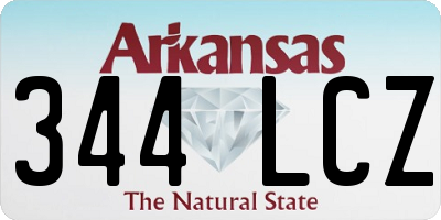 AR license plate 344LCZ