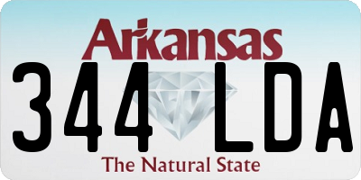 AR license plate 344LDA