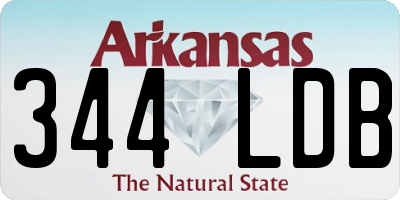 AR license plate 344LDB