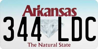 AR license plate 344LDC