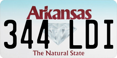 AR license plate 344LDI