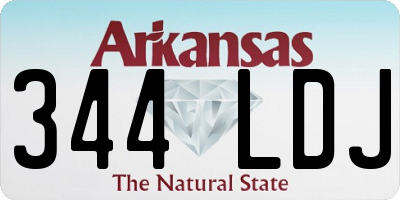 AR license plate 344LDJ