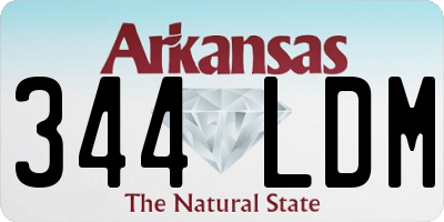 AR license plate 344LDM