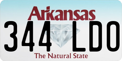 AR license plate 344LDO