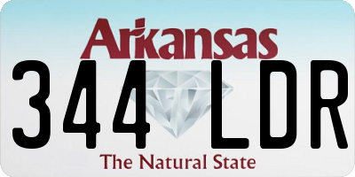AR license plate 344LDR
