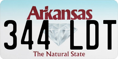 AR license plate 344LDT
