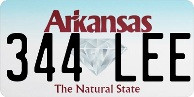 AR license plate 344LEE