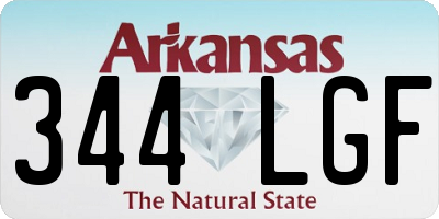 AR license plate 344LGF