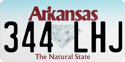 AR license plate 344LHJ