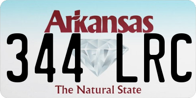 AR license plate 344LRC